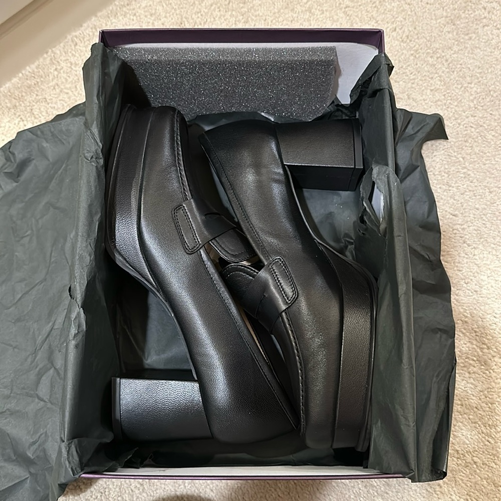 Jon Josef black platform loafer